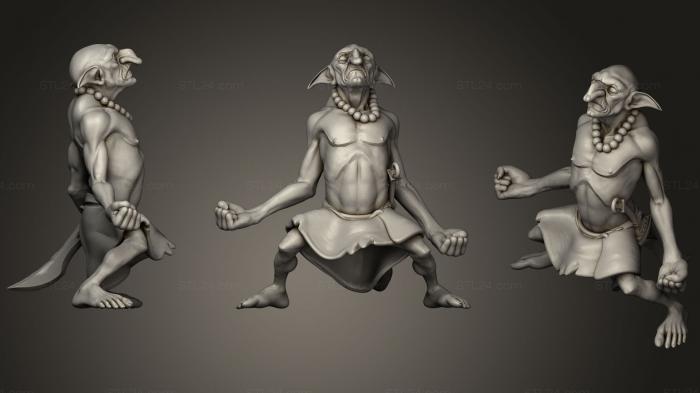 Figurines simple (goblinwarrior, STKPR_1362) 3D models for cnc